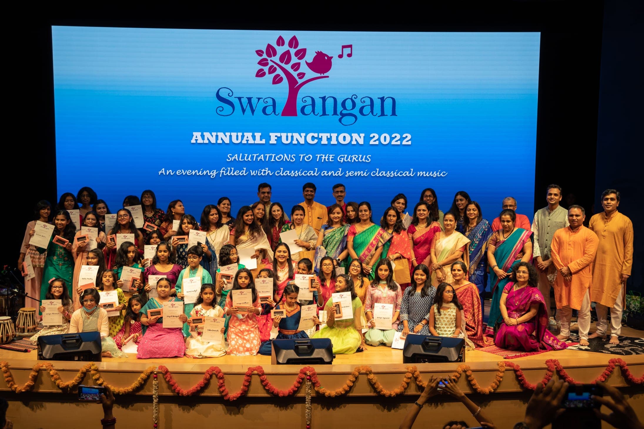 Swarangan students performing at the 2022 annual function