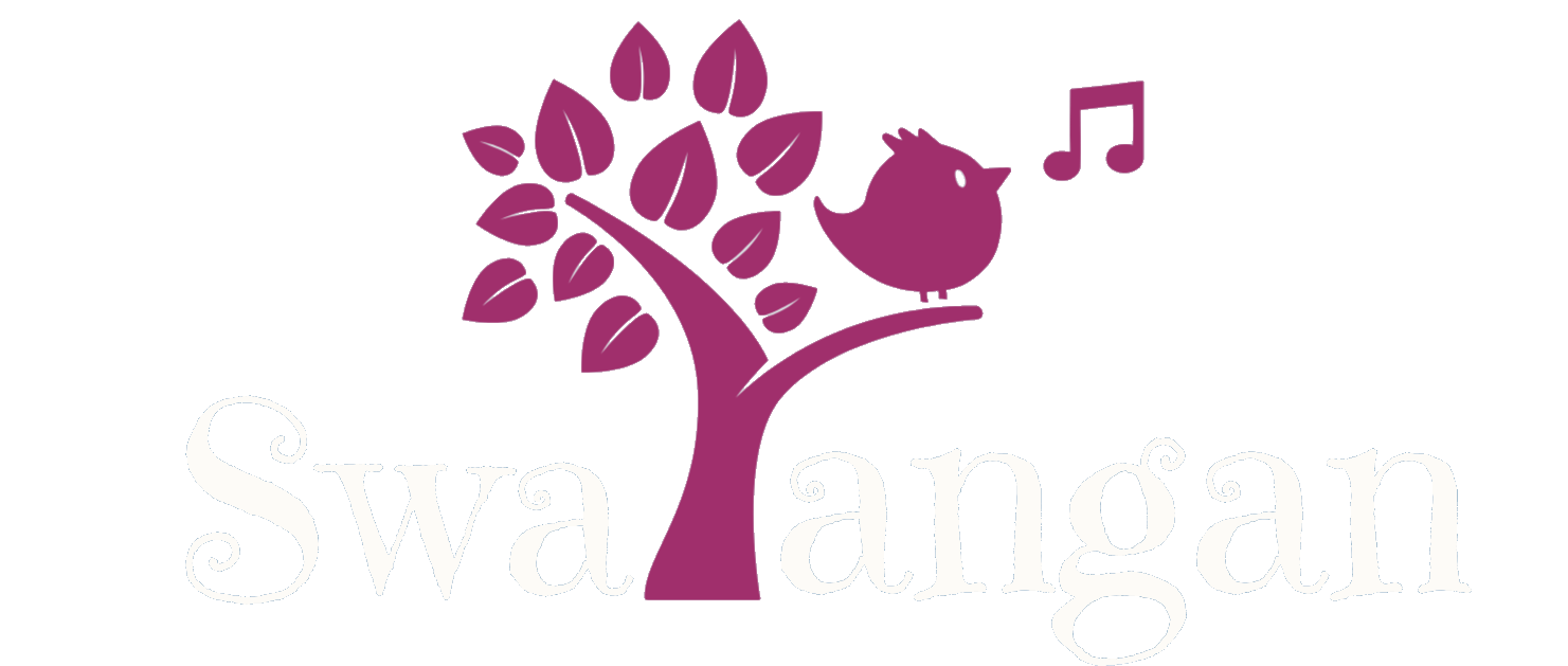 Swarangan — a songbird singing in a tree, beside the Swarangan wordmark
